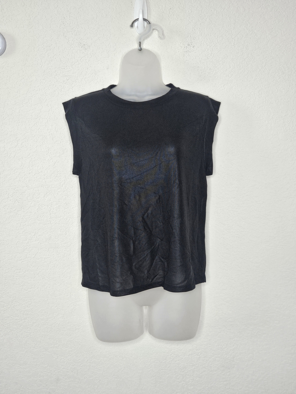 Porridge Clothing Black Sheer Mesh Short Sleeve Top Size Small 90s Y2K Athleisur